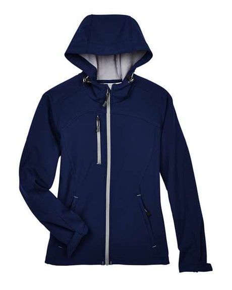 North End Women's Prospect Two-Layer Fleece Bonded Soft Shell Hooded Jacket