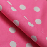 Candy Dots And Stripes Polyester Spandex Fabric - Pastel Pink, Aqua And White, Polka Dots And Stripes, 58/60" Width (1 Yard)