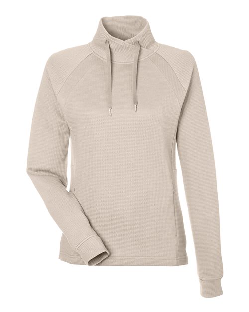 North End Women's Rhythm Waffle Cross-Neck Pullover