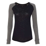 Women’s Preppy Patch Slub Long Sleeve T-Shirt