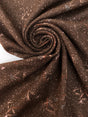 Wool Twill Brown Beige Herringbone
