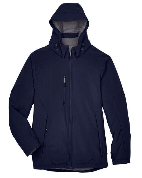 North End Men's Glacier Insulated Three-Layer Fleece Soft Shell Hood Jacket with Detachable Hood