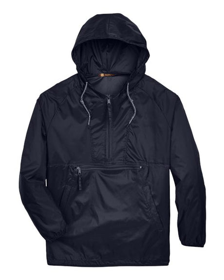 Harriton Unisex Packable Hooded Nylon Jacket