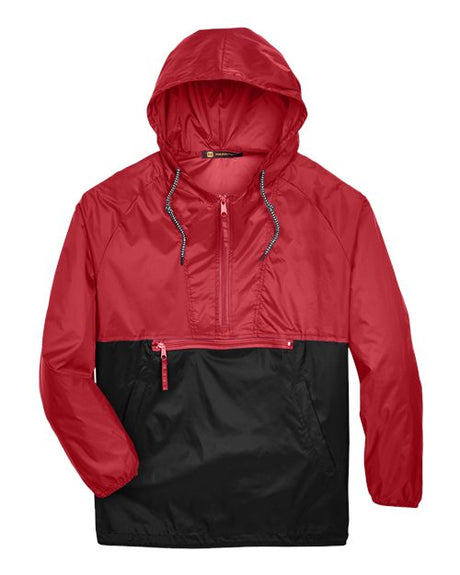 Harriton Unisex Packable Hooded Nylon Jacket