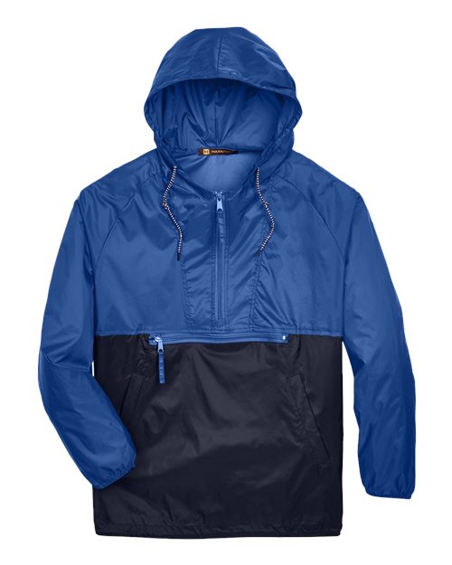 Harriton Unisex Packable Hooded Nylon Jacket