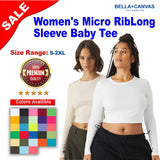 BELLA + CANVAS® Women's Micro Rib Boat Long Sleeve Baby Tee