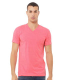 BELLA + CANVAS® Heather CVC Short Sleeve V-Neck Tee