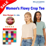 BELLA + CANVAS® Women’s Short Sleeve Crew Neck Flowy Crop T-Shirt