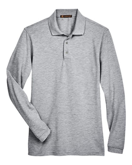 Harriton Men's Easy Blend Long Sleeve Polo