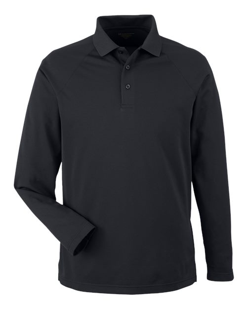 Harriton Men's Charge Snag and Soil Protect Long Sleeve Polo