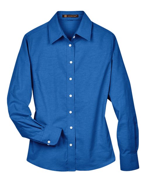 Harriton Women's Long Sleeve Oxford Dress Shirt