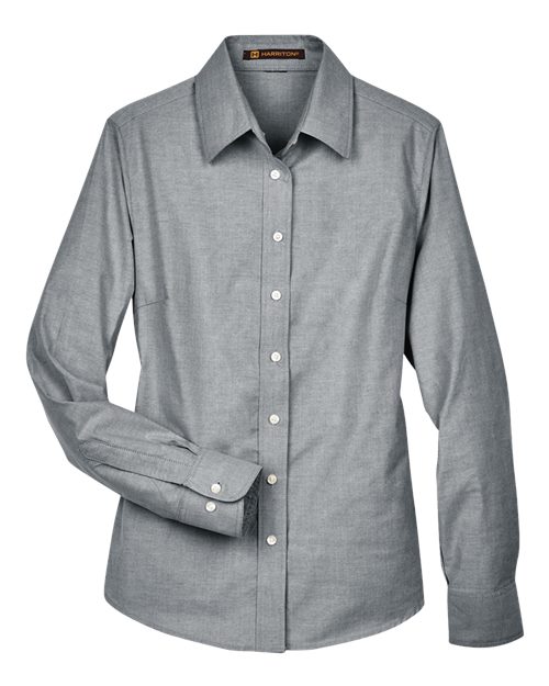 Harriton Women's Long Sleeve Oxford Dress Shirt