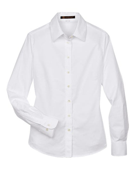 Harriton Women's Long Sleeve Oxford Dress Shirt