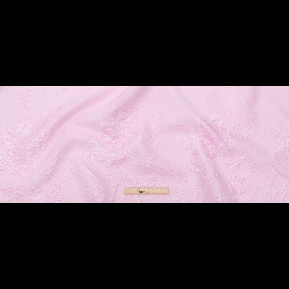 Luminous Pink Lavender Abstract Luxury Double-Layer Organza Brocade