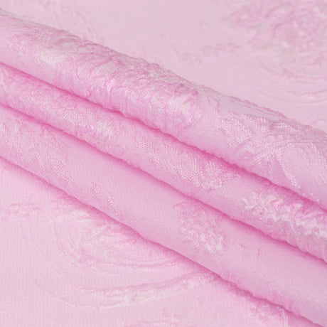 Luminous Pink Lavender Abstract Luxury Double-Layer Organza Brocade