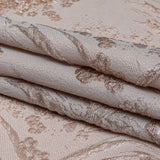 Luminous Taupe Abstract Luxury Double-Layer Organza Brocade