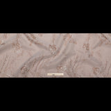 Luminous Taupe Abstract Luxury Double-Layer Organza Brocade
