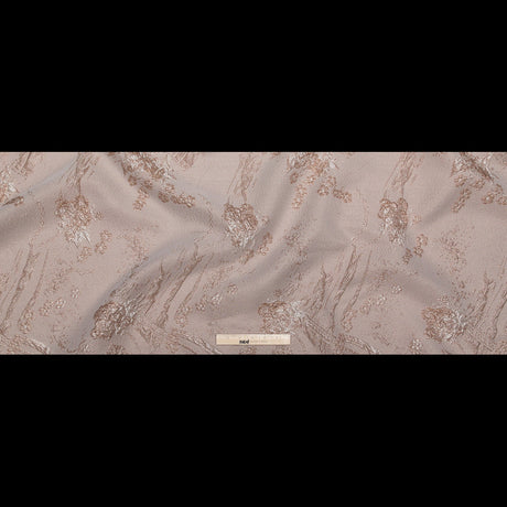 Luminous Taupe Abstract Luxury Double-Layer Organza Brocade