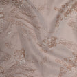 Luminous Taupe Abstract Luxury Double-Layer Organza Brocade