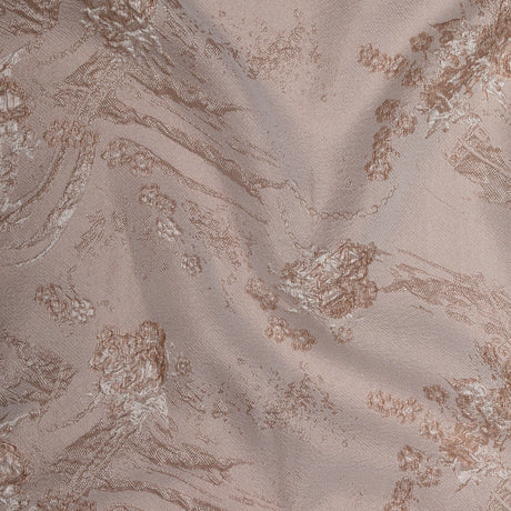 Luminous Taupe Abstract Luxury Double-Layer Organza Brocade