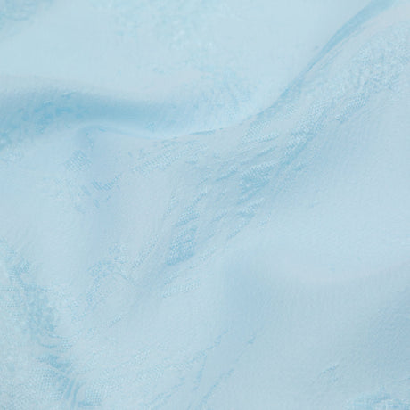 Luminous Sky Blue Abstract Luxury Double-Layer Organza Brocade