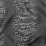 Metallic Double Layer Organza - Black and Silver Iridescent Stripes