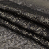 Metallic Double Layer Organza - Gold and Gray Iridescent Stripes