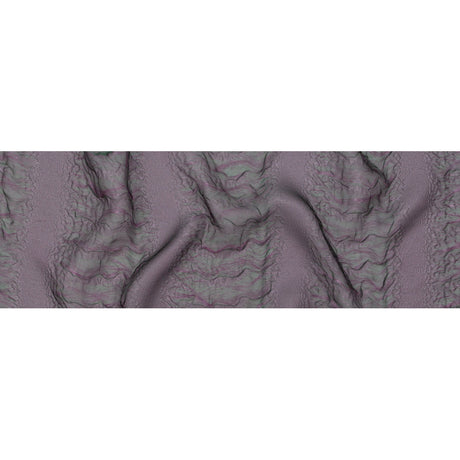 Metallic Double Layer Organza - Purple and Green Iridescent Stripes
