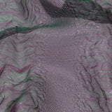Metallic Double Layer Organza - Purple and Green Iridescent Stripes