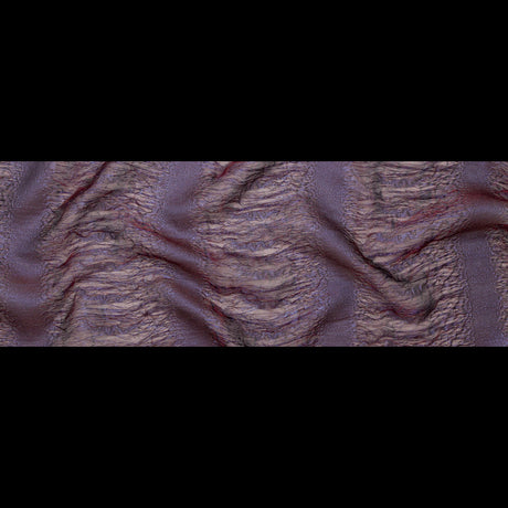 Metallic Double Layer Organza - Blue and Red Iridescent Stripes