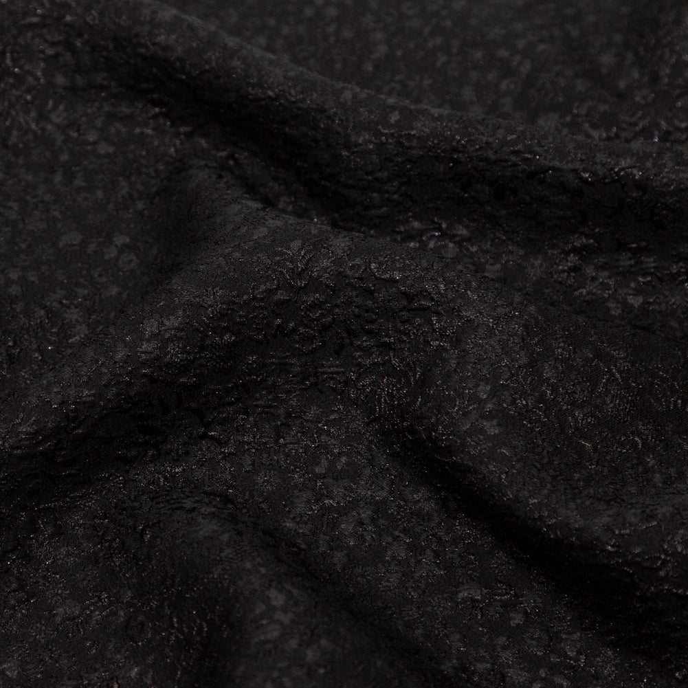 Metallic Black Luxury Floral Brocade
