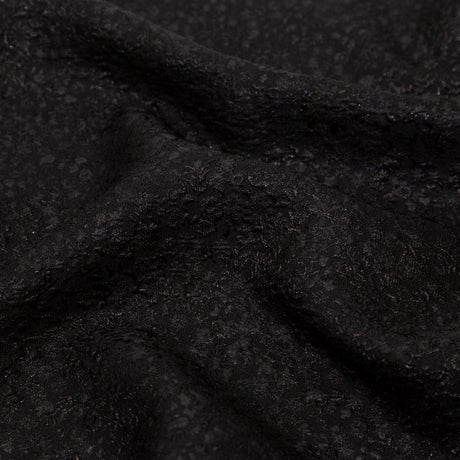 Metallic Black Luxury Floral Brocade