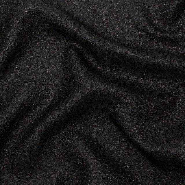 Metallic Black Luxury Floral Brocade
