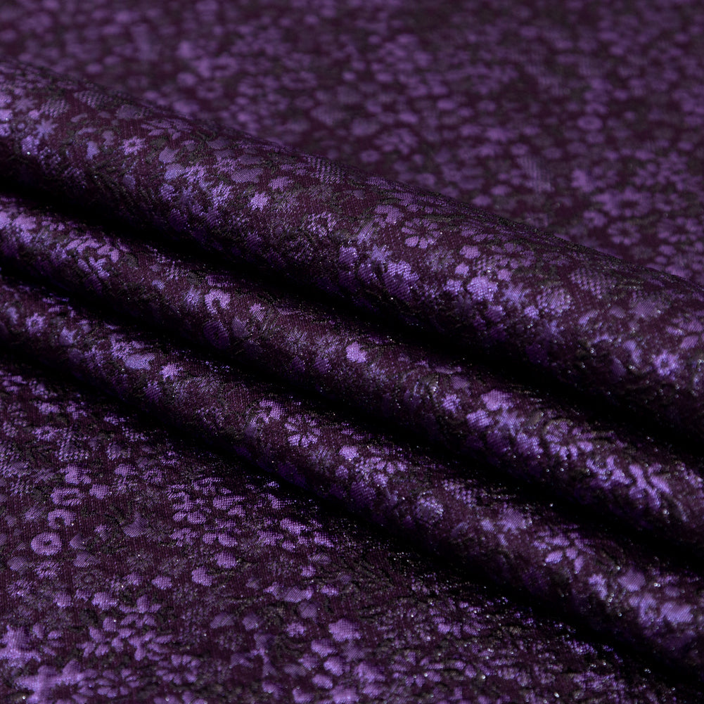Metallic Purple Luxury Floral Brocade