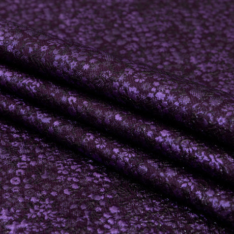 Metallic Purple Luxury Floral Brocade