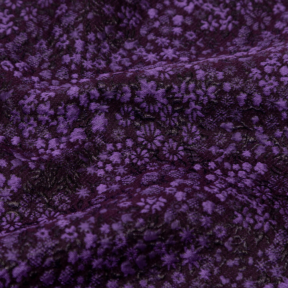 Metallic Purple Luxury Floral Brocade