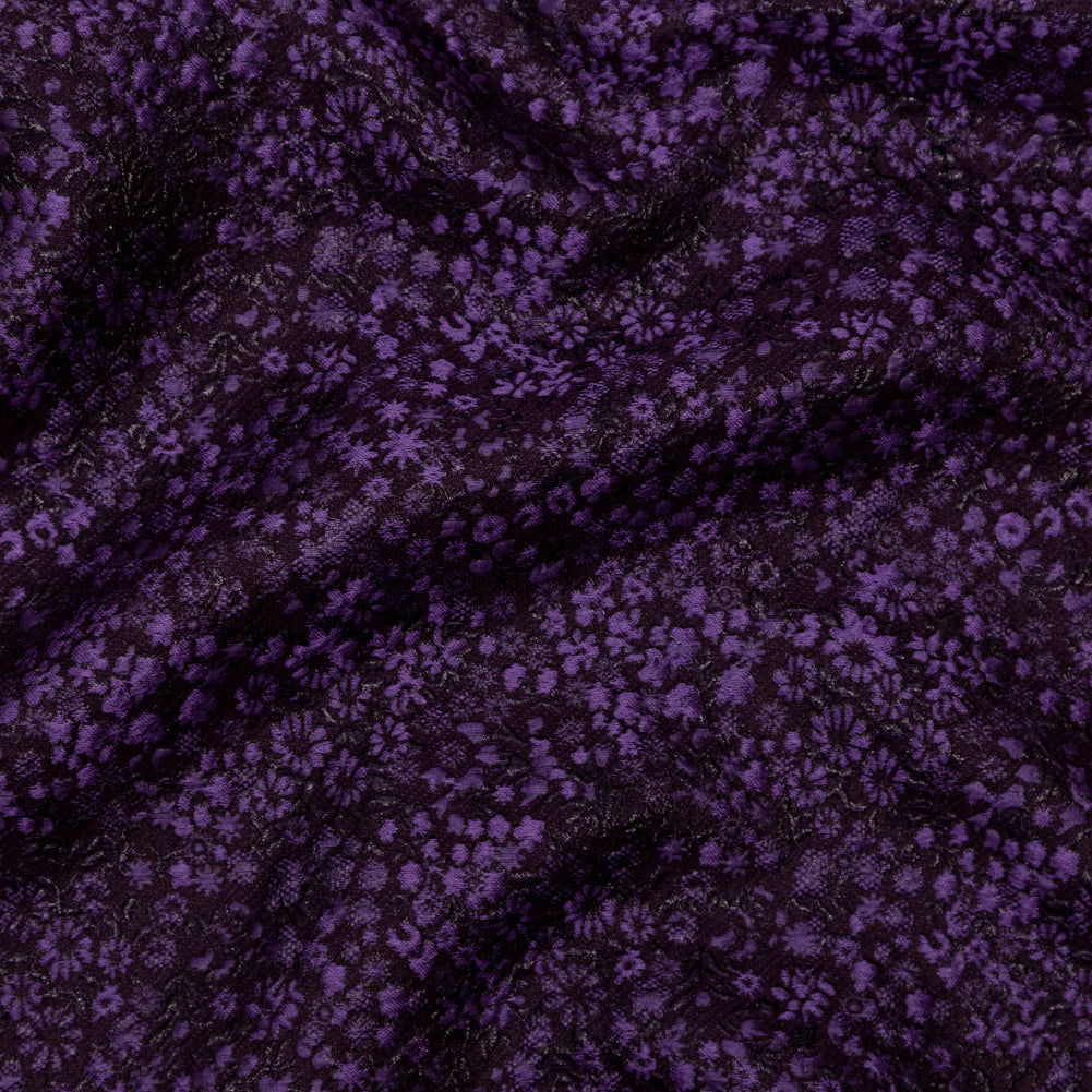 Metallic Purple Luxury Floral Brocade