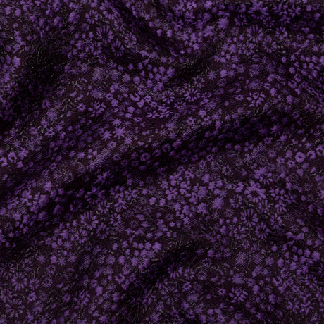 Metallic Purple Luxury Floral Brocade