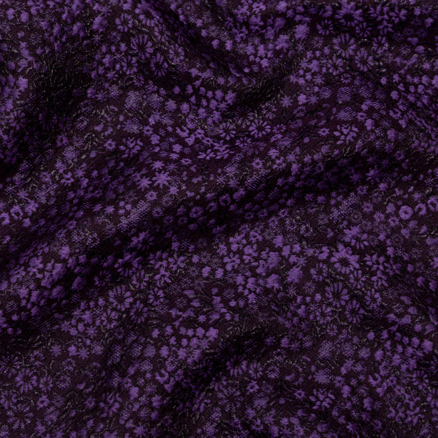 Metallic Purple Luxury Floral Brocade