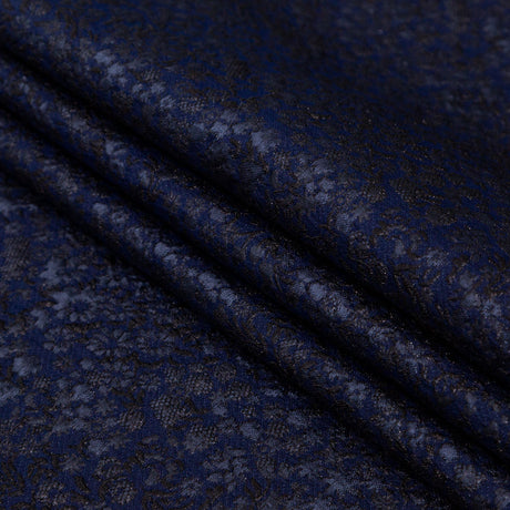 Metallic Royal Blue Luxury Floral Brocade