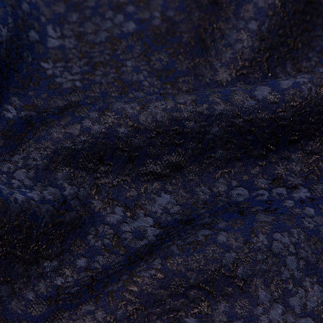 Metallic Royal Blue Luxury Floral Brocade