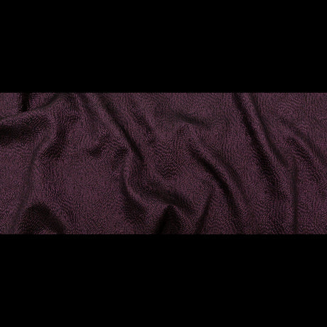 Metallic Aubergine Floral Double-Layer Organza Brocade