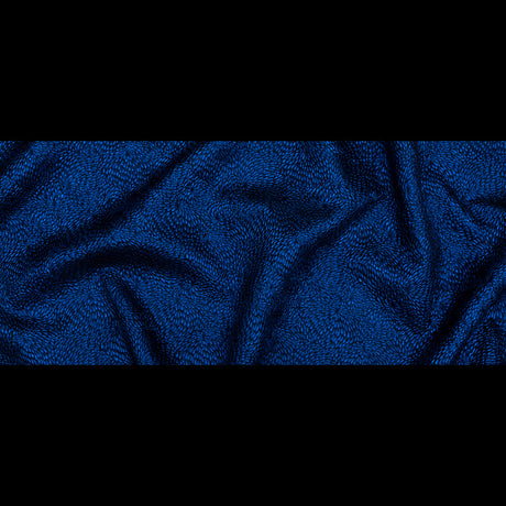 Metallic Royal Blue Floral Double-Layer Organza Brocade