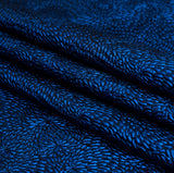 Metallic Royal Blue Floral Double-Layer Organza Brocade