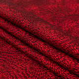 Metallic Red and Black Floral Double-Layer Organza Brocade