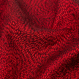 Metallic Red and Black Floral Double-Layer Organza Brocade