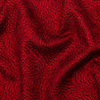 Metallic Red and Black Floral Double-Layer Organza Brocade