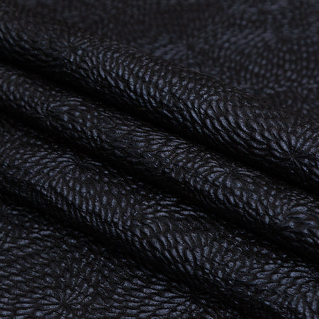 Metallic Black Floral Double-Layer Organza Brocade