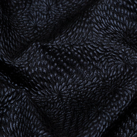 Metallic Black Floral Double-Layer Organza Brocade