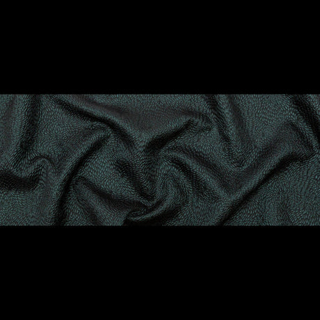 Metallic Green Floral Double-Layer Organza Brocade